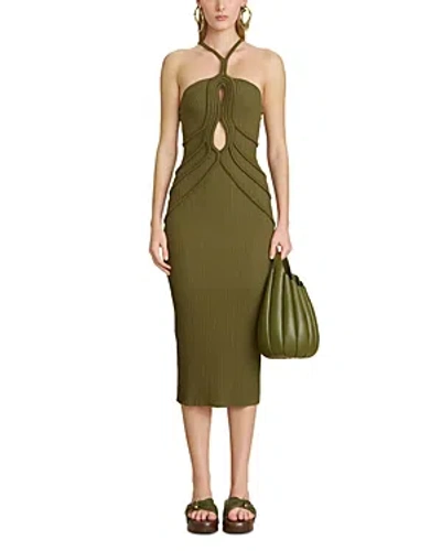 Cult Gaia Avery Knit Dress In Green