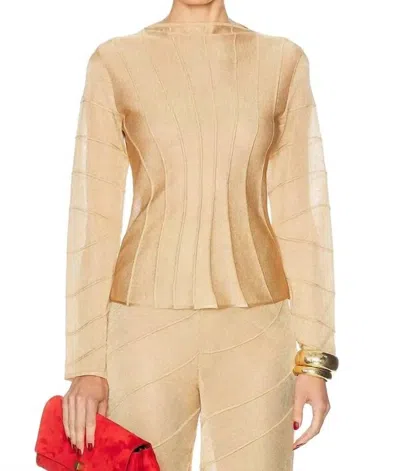 Cult Gaia Avril Knit Top In Tierra In Yellow