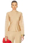 Cult Gaia Avril Knit Top In Tierra