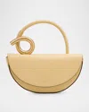 Cult Gaia Azariah Coil Leather Top-handle Bag In Neutral