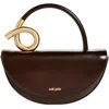 Cult Gaia Azariah Leather Coil Top-handle Bag In Espresso