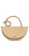 Cult Gaia Azariah Coil Leather Top-handle Bag In Neutral