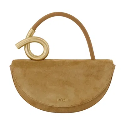 CULT GAIA CULT GAIA AZARIAH TOP HANDLE BAG - LEATHER - BEIGE
