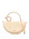 Cult Gaia Azariah Coil Leather Top-handle Bag In Neutral
