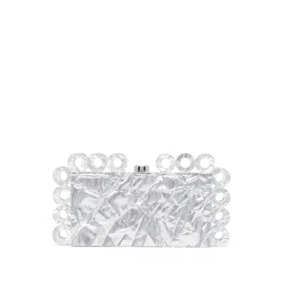 Cult Gaia Harlow Clutch In Silver