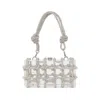 Cult Gaia Bess Rhinestone-embellished Acrylic Shoulder Bag In Silver