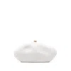 Cult Gaia The Caldera Leather Clutch Bag In White