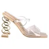 Cult Gaia Bahar Sandals In Clear Pvc In White
