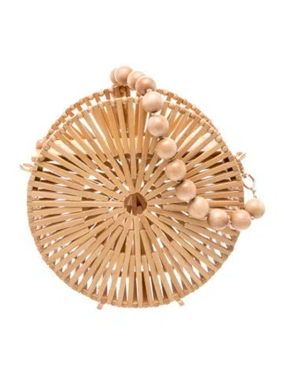 Pre-owned Cult Gaia Bamboo Clutch In Brown