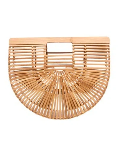 Pre-owned Cult Gaia Bamboo Clutch In Brown