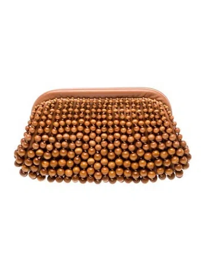 Pre-owned Cult Gaia Bamboo Clutch W/ Tags In Brown