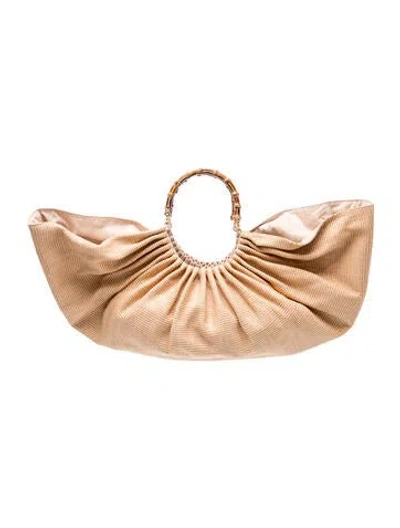 Pre-owned Cult Gaia Bamboo Evening Bag In Neutral
