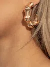 Cult Gaia Bamboo-shaped Hoop Earrings In Gold