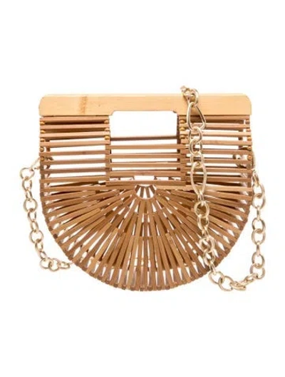 Pre-owned Cult Gaia Bamboo Shoulder Bag In Brown