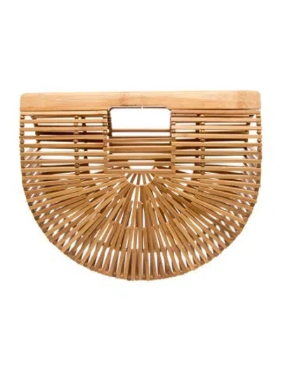 Pre-owned Cult Gaia Bamboo Top Handle Bag In Brown