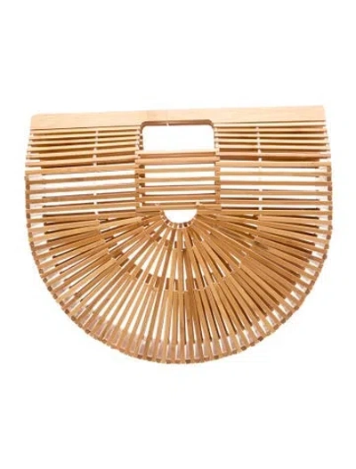 Pre-owned Cult Gaia Bamboo Top Handle Bag In Brown