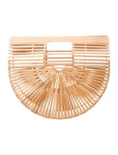 Pre-owned Cult Gaia Bamboo Top Handle Bag In Neutrals