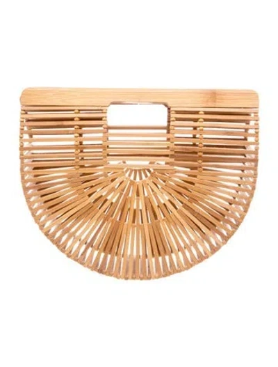 Pre-owned Cult Gaia Bamboo Top Handle Bag In Neutrals