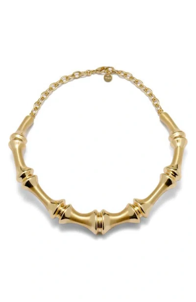 Cult Gaia Bambu Choker Necklace In Gold