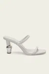 Cult Gaia Bambu Leather Sandals In White