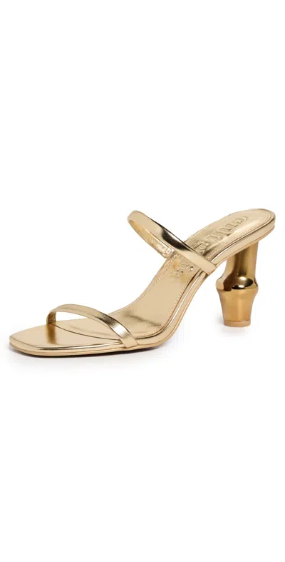 Cult Gaia Bambu Sandals Brass In Gold