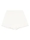 Cult Gaia Olga Distressed Cotton-twill Shorts In White