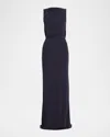 Cult Gaia Basha Cowl-back Gown In Blue