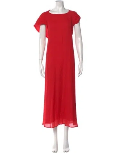 Pre-owned Cult Gaia Bateau Neckline Long Dress In Red