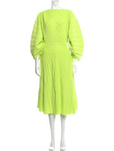 Pre-owned Cult Gaia Bateau Neckline Midi Length Dress W/ Tags In Green