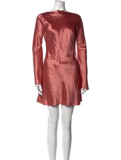 Pre-owned Cult Gaia Bateau Neckline Mini Dress In Pink