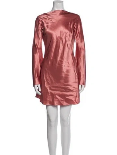 Pre-owned Cult Gaia Bateau Neckline Mini Dress In Pink