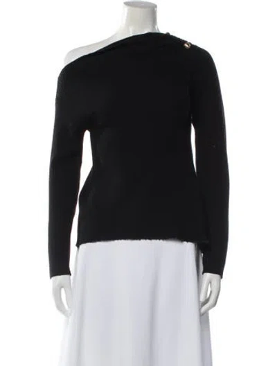 Pre-owned Cult Gaia Bateau Neckline Sweater In Black