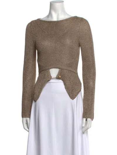 Pre-owned Cult Gaia Bateau Neckline Sweater In Neutrals
