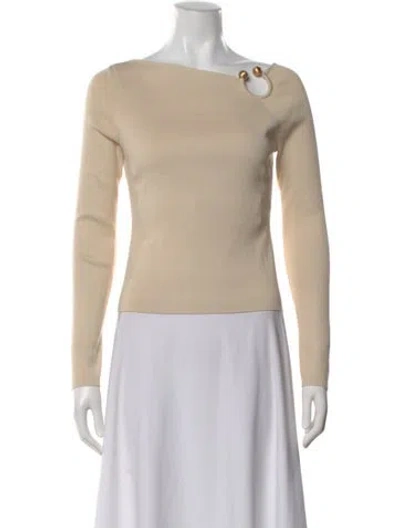 Pre-owned Cult Gaia Bateau Neckline Sweater W/ Tags In Neutral