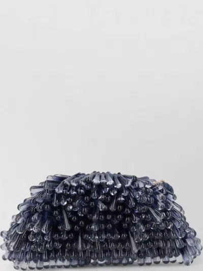 Cult Gaia Beaded Clutch Bag In Blue