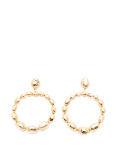 Cult Gaia Beaded Earrings In Gold