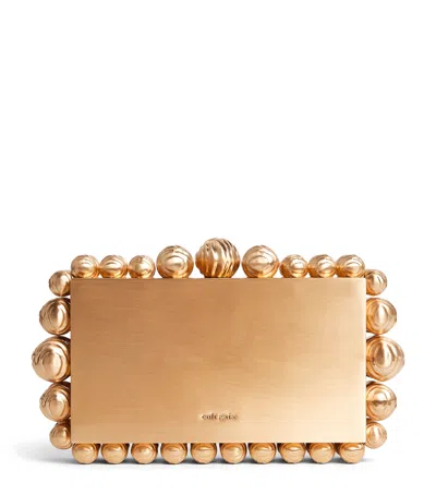 Cult Gaia Beaded Eos Clutch Bag In Gold