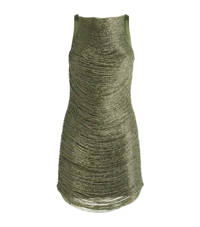 Cult Gaia Beaded Madison Mini Dress In Green