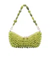 Cult Gaia Mercier Beaded Leather Shoulder Bag In Green