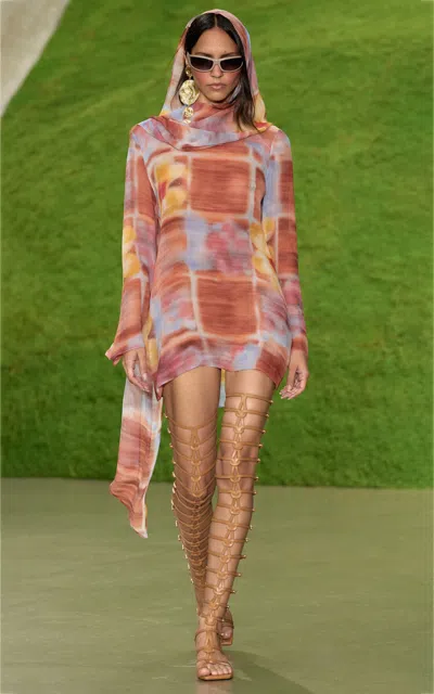 Cult Gaia Beaux Silk Mini Dress In Pink