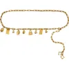 Cult Gaia Bijou Charm Belt In Antique Brass In Antique Brass