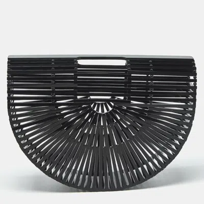 Pre-owned Cult Gaia Black Acrylic Small Ark Clutch