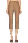 Cult Gaia Tailored Cropped Trousers In Brown