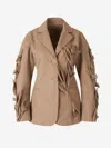 Cult Gaia Long-sleeved Suit Coat In Brown