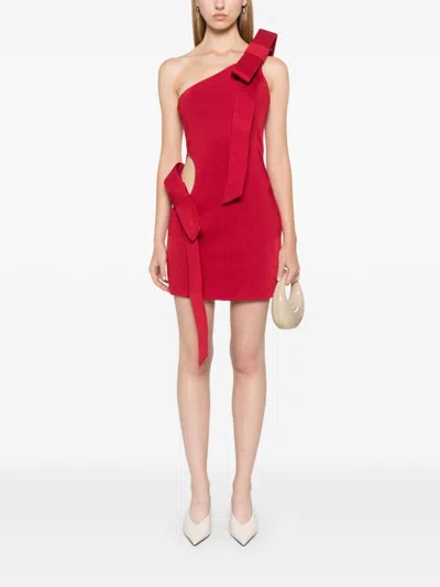Cult Gaia Blendie Knit Dress In Merlot In Red