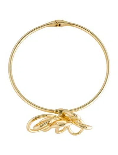 Pre-owned Cult Gaia Bloom Choker Necklace, 14" In Multi