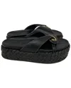 Cult Gaia Blythe Platform Sandals In Black Leather
