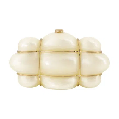 Cult Gaia Bolla Clutch  Ivory