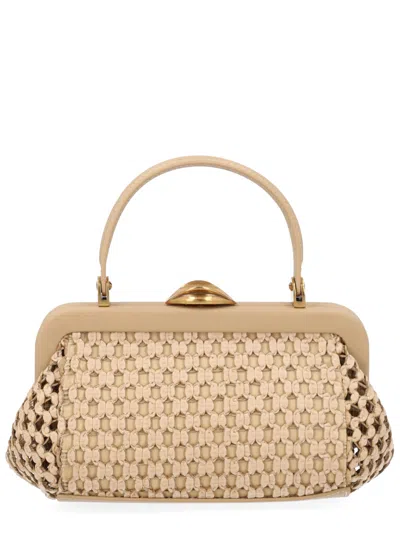 Cult Gaia Zuma Mini Shoulder Bag Top Handle In Brown