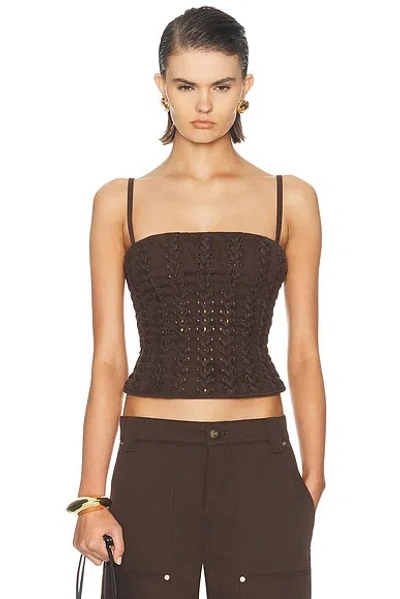 Cult Gaia Braiden Top In Brown
